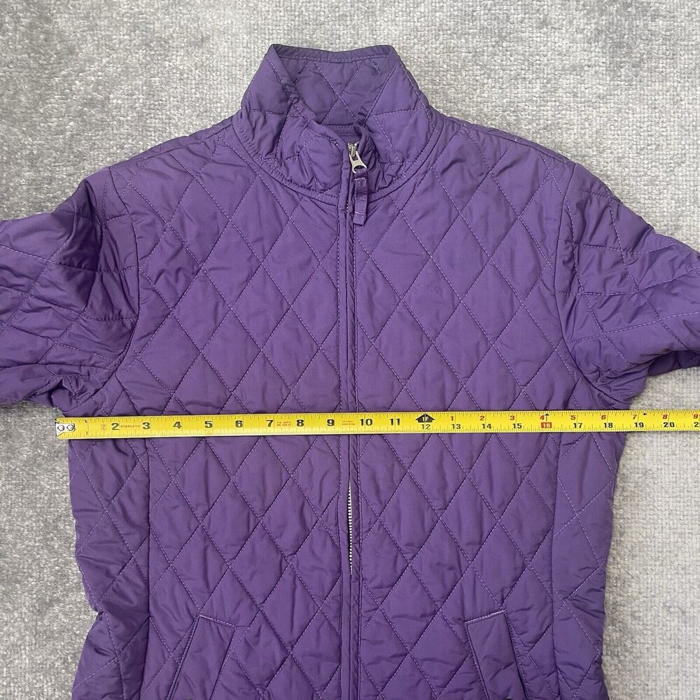 Lands End Jacket Womens XS 2-4 Purple Quilted Lightweight Casual Cozy Full Zip - Picture 5 of 8